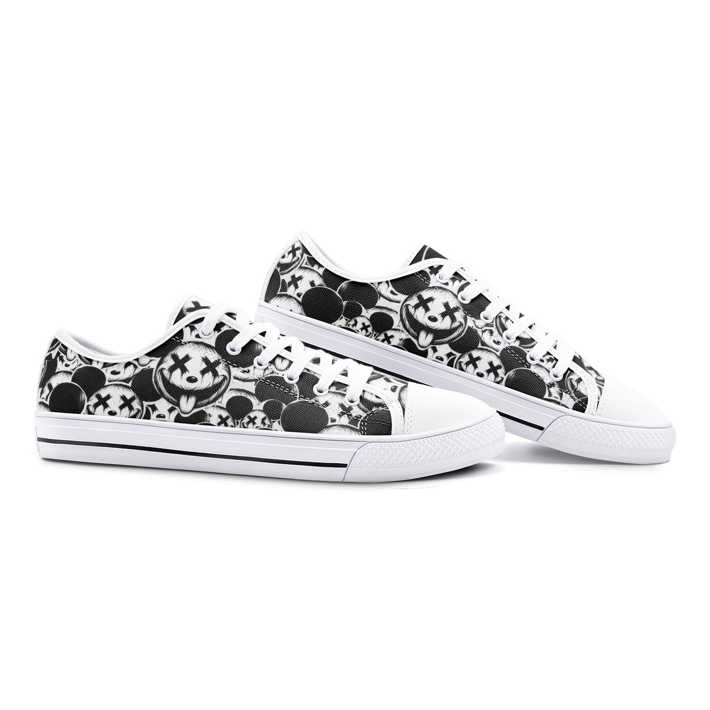 Xo Xo Pen and Ink Style Art Unisex Low Top Canvas Shoes