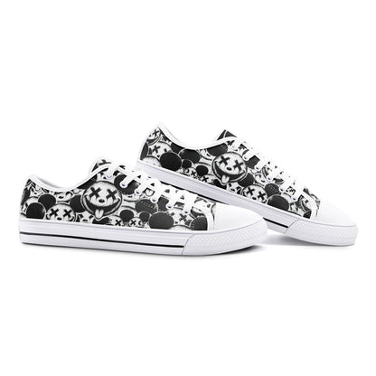 Xo Xo Pen and Ink Style Art Unisex Low Top Canvas Shoes