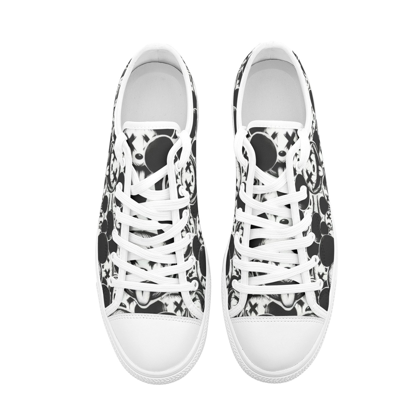 Xo Xo Pen and Ink Style Art Unisex Low Top Canvas Shoes