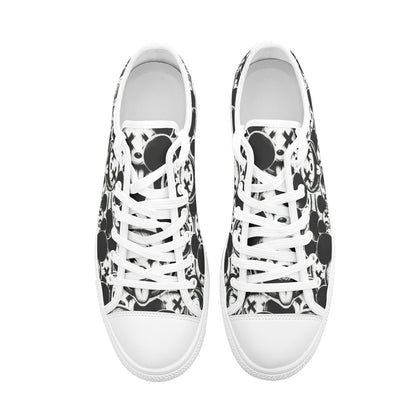 Xo Xo Pen and Ink Style Art Unisex Low Top Canvas Shoes