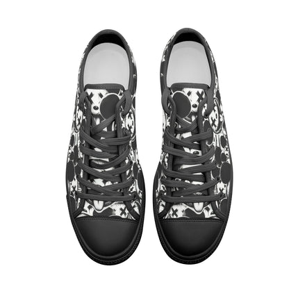 Xo Xo Pen and Ink Style Art Unisex Low Top Canvas Shoes
