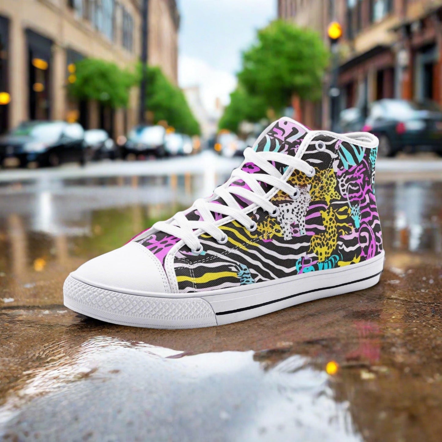 Aztec Jewel Rich Wearable Bold Art - Freaky Shoes | Custom Art Sneakers