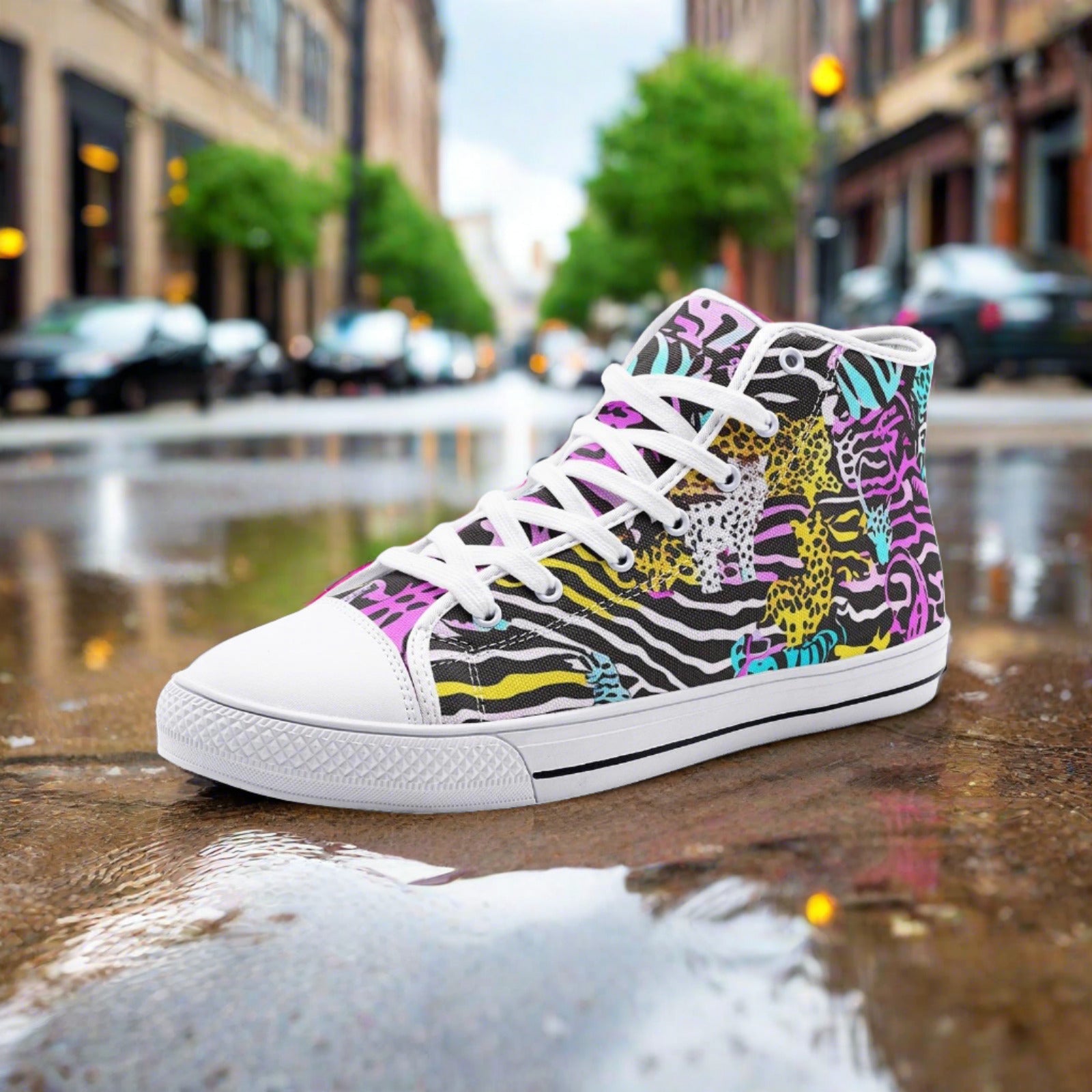 Aztec Jewel Rich Wearable Bold Art - Freaky Shoes | Custom Art Sneakers