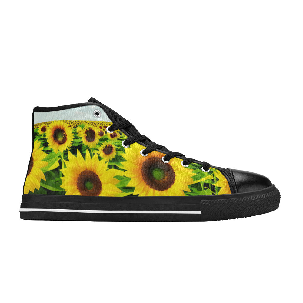 WOMEN'S Sunflowers Art 4 High Top Canvas Dreamcore Sneakers