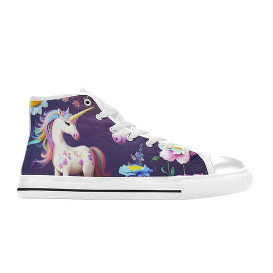 WOMEN'S Unicorns Please High Top Canvas Grunge Shoes