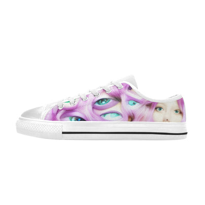 WOMEN'S Cc Wall Eyes Trippy Canvas Neon Fantasy Custom Sneakers