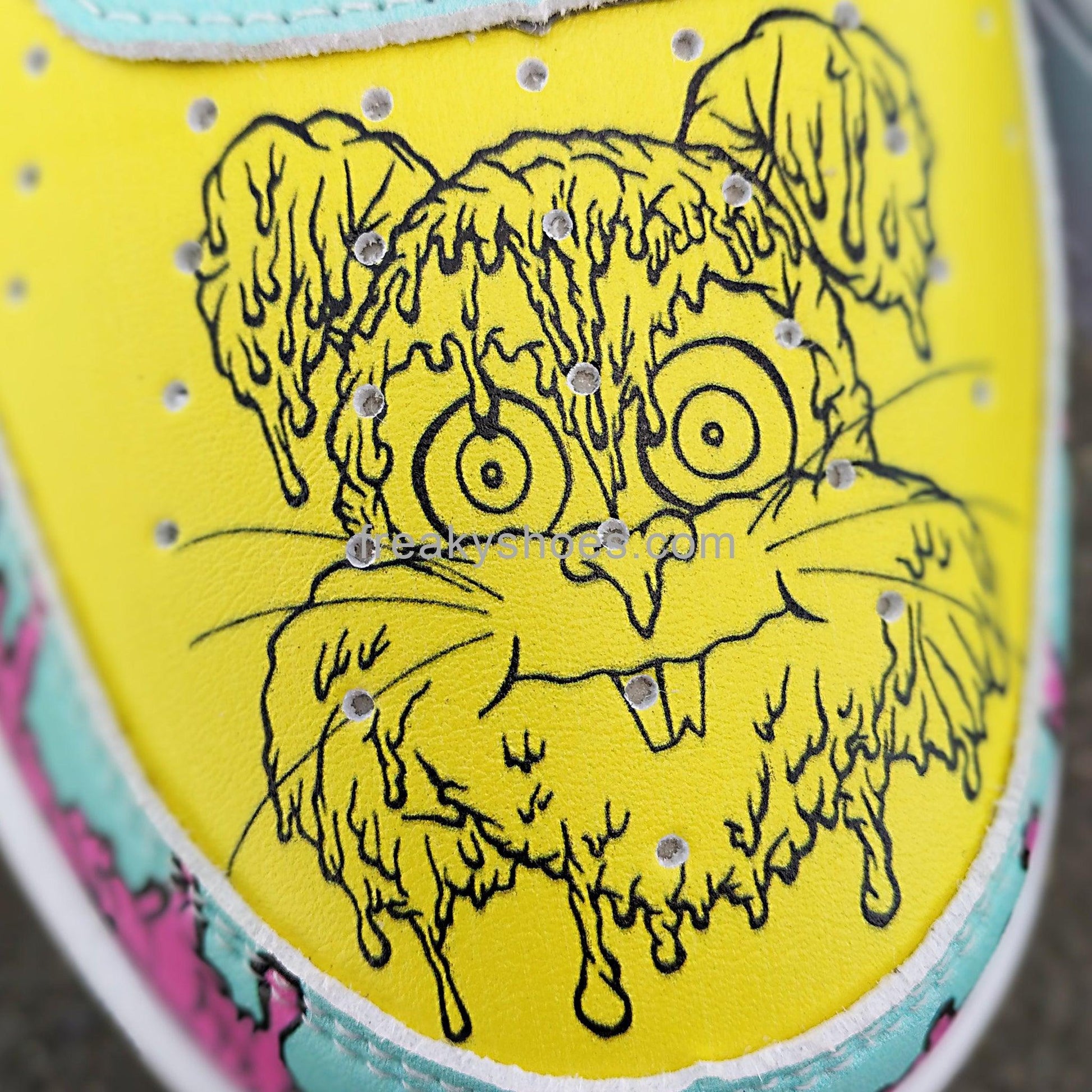 Viking Orange Black Wearable Bold Art - Freaky Shoes | Custom Art Sneakers