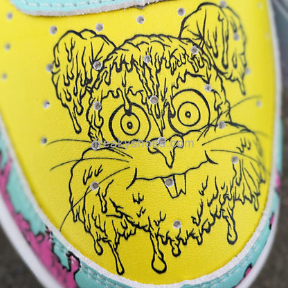 Viking Orange Black Wearable Bold Art - Freaky Shoes | Custom Art Sneakers