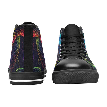 WOMEN'S Electric Serpent Dream High Top Canvas Dreamcore Custom Shoes