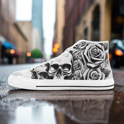 Wolf Red Gold Custom Bold Art - Freaky Shoes