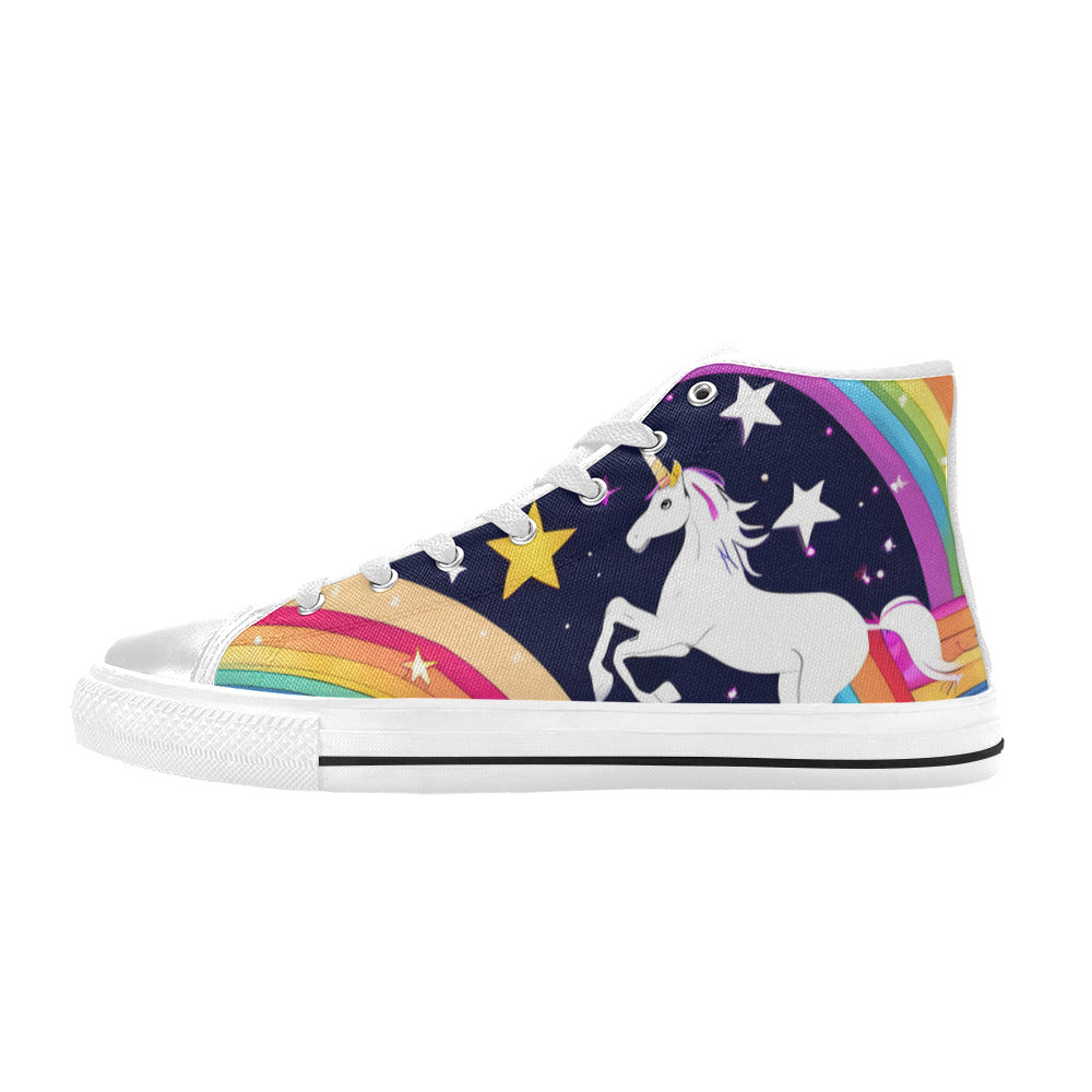 MEN'S Uncorns Everywhere Men’S High Top Canvas Dark Academia Custom Shoes