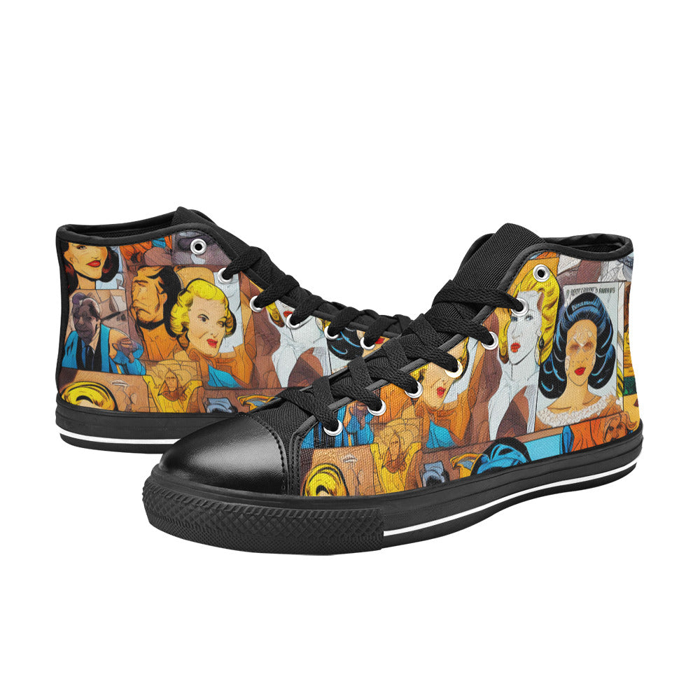 MEN'S Cc Pop Art Men’S High Top Canvas Vivid Sneakers