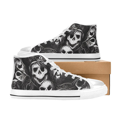 MEN'S Cc Skulls Ghosts Men’S High Top Canvas Neon Fantasy Custom Sneakers