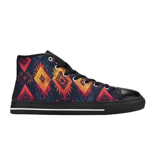KIDS' Wild Tribal Ripple 2 High Top Canvas Vivid Sneakers