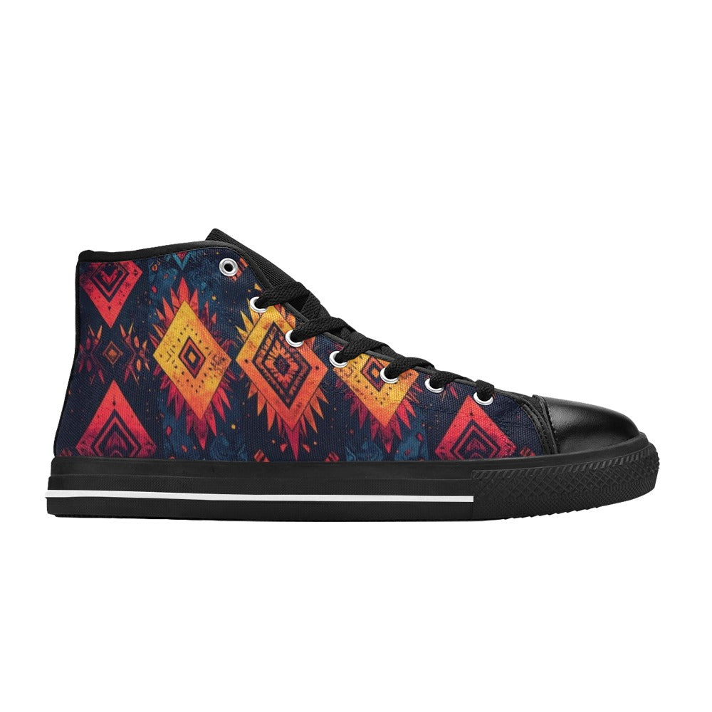 Wild Tribal Ripple 2 High Top Canvas Shoes for Kid