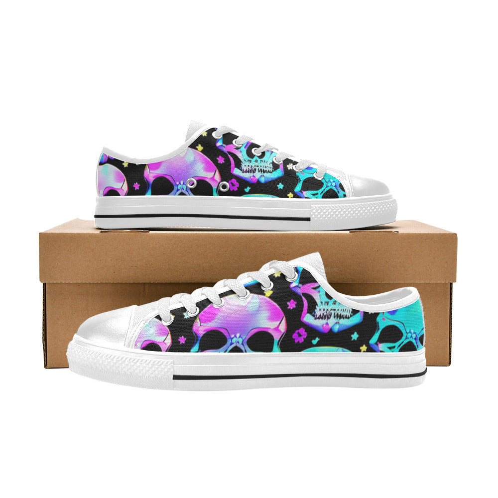 WOMEN'S Bright Skulls Canvas Y2K Sneakers
