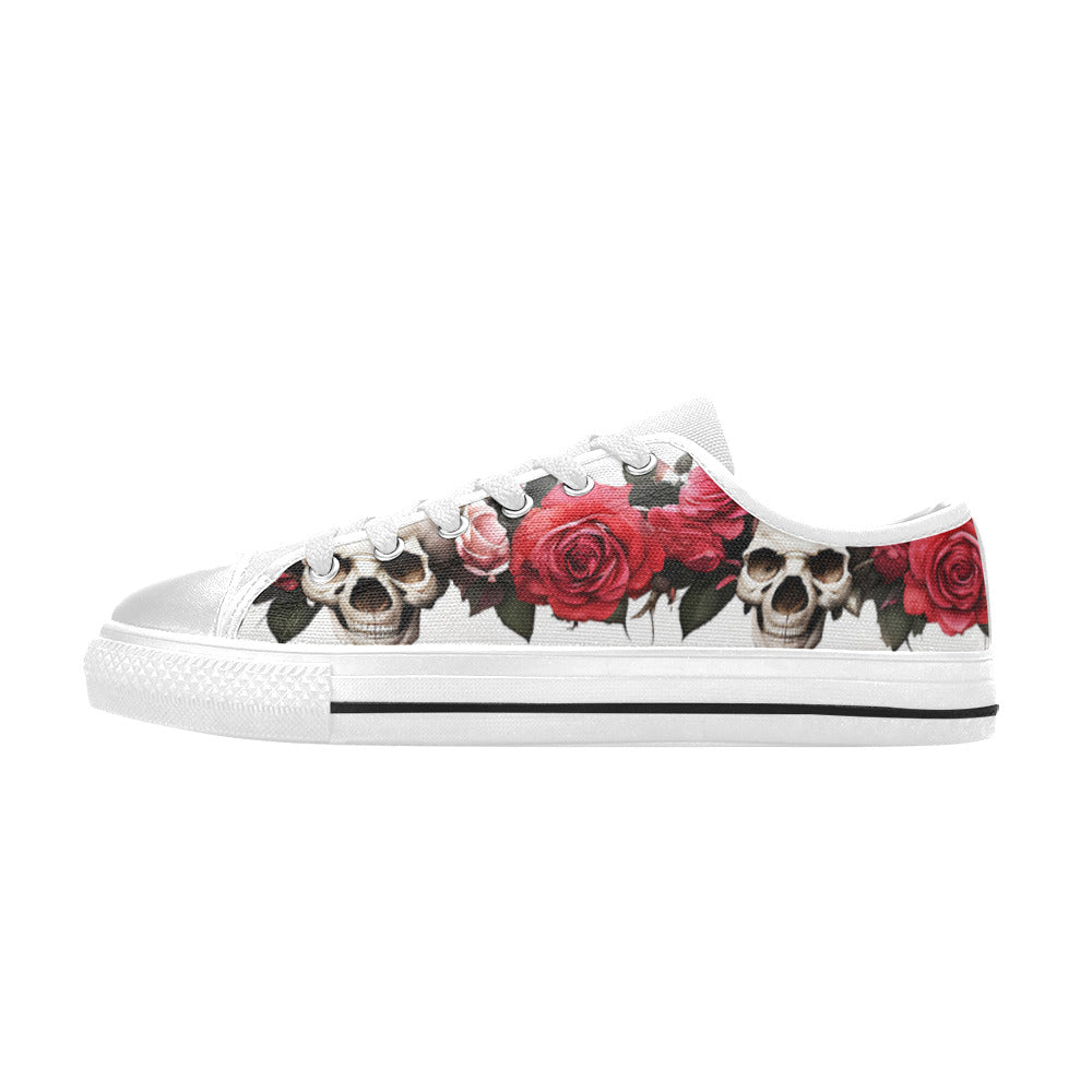 MEN'S Skulls Roses Deluxe 13 Canvas Dark Academia Shoes