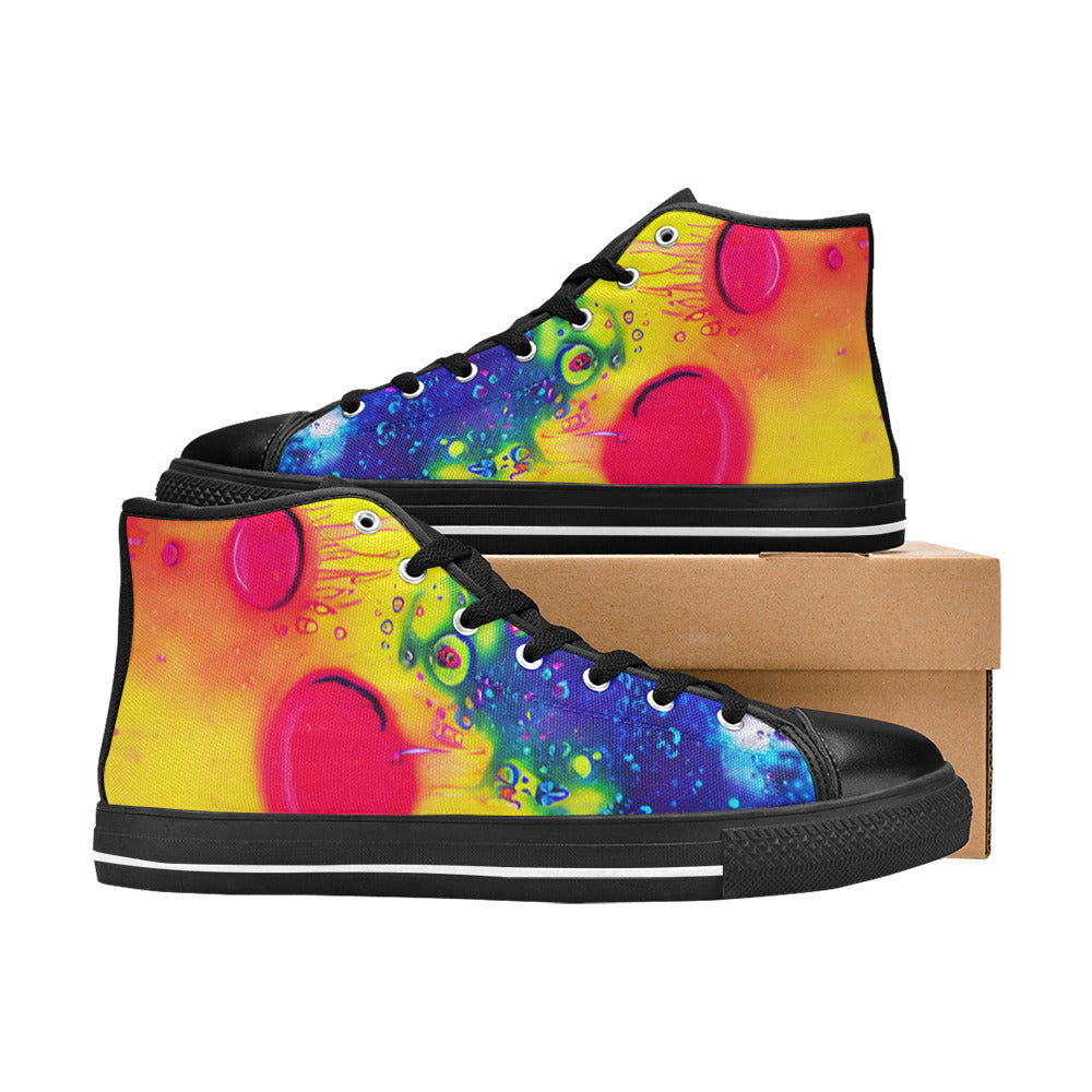 WOMEN'S Cc Acid Bath 4 High Top Canvas Wallpaper Art Shoes