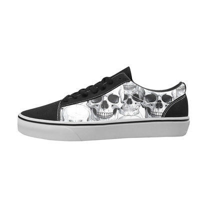 MEN'S Clean Skull Line Art Low Top Skateboarding Neon Fantasy Shoes