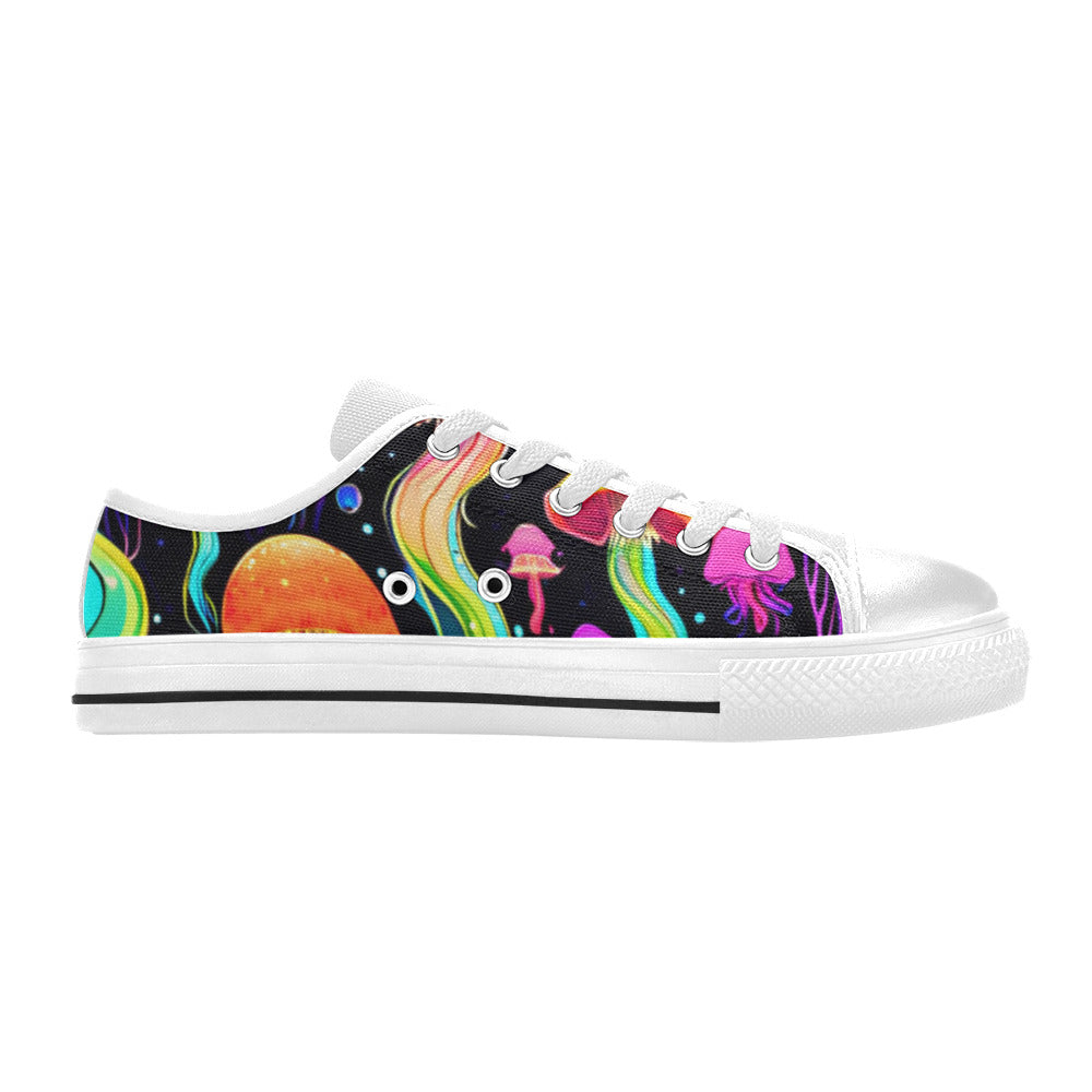 MEN'S Jellyfish Vibrant Mushroom Art Canvas Dark Academia Sneakers
