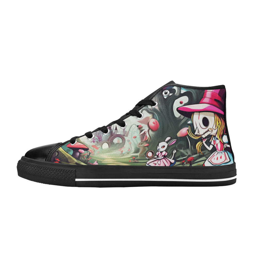WOMEN'S Evil Wonderland World High Top Canvas Y2K Custom Shoes