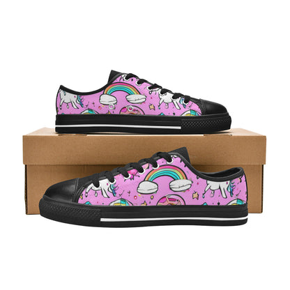MEN'S Abstract Unicorn Art Canvas Grunge Custom Shoes