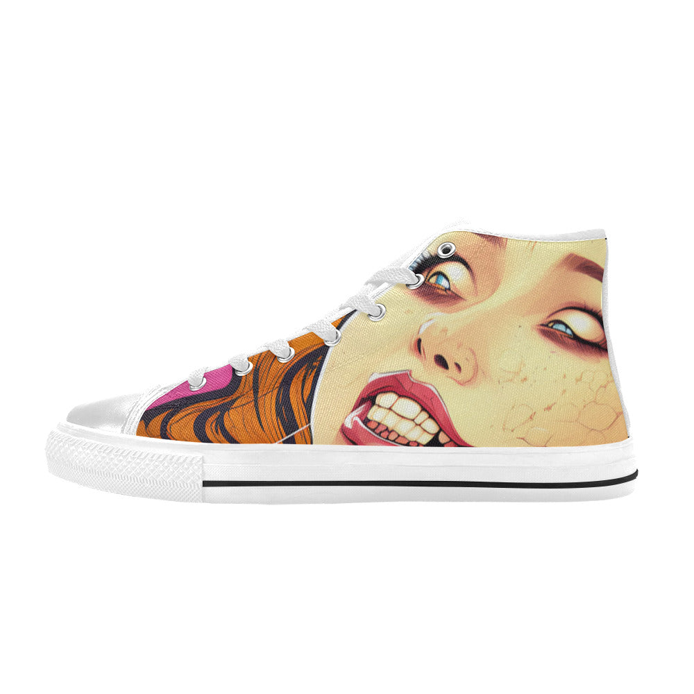 WOMEN'S Cc Retro Woman Face High Top Canvas Y2K Custom Sneakers
