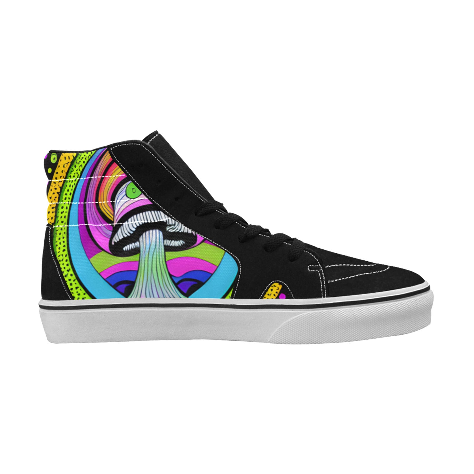 MEN'S Psychedelic Trippy Art Design High Top Skateboarding Dark Academia Sneakers