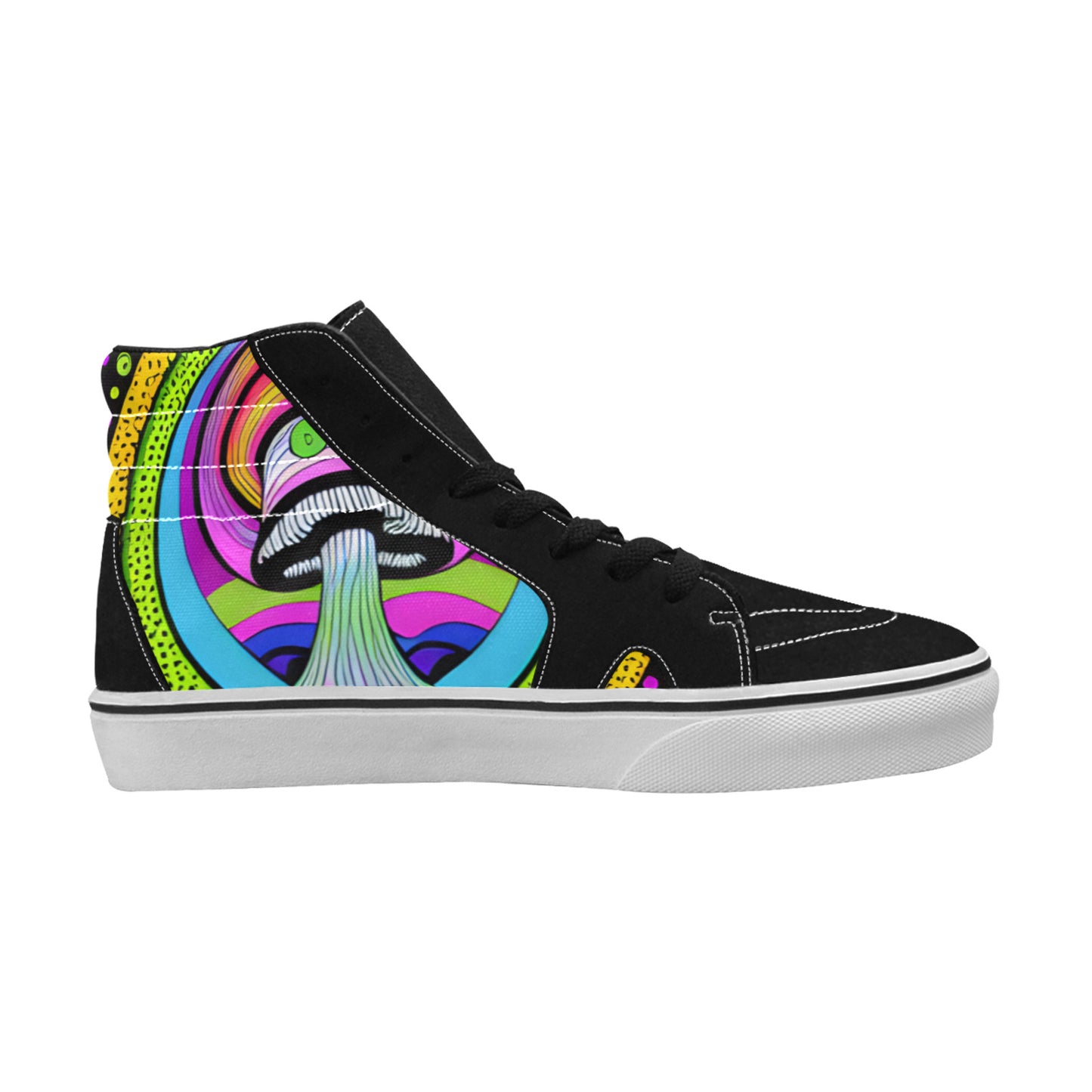 WOMEN'S Psychedelic Trippy Art Design High Top Skateboarding Y2K Sneakers