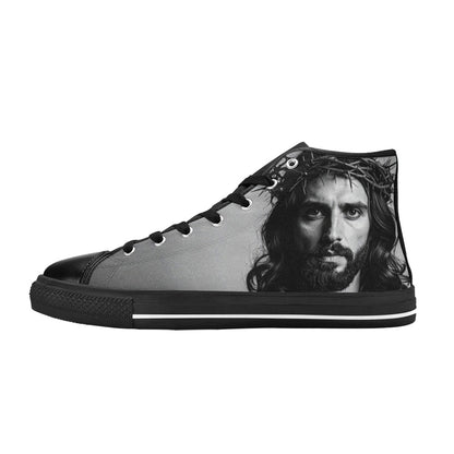 WOMEN'S Jesus37 High Top Canvas Grunge Custom Shoes