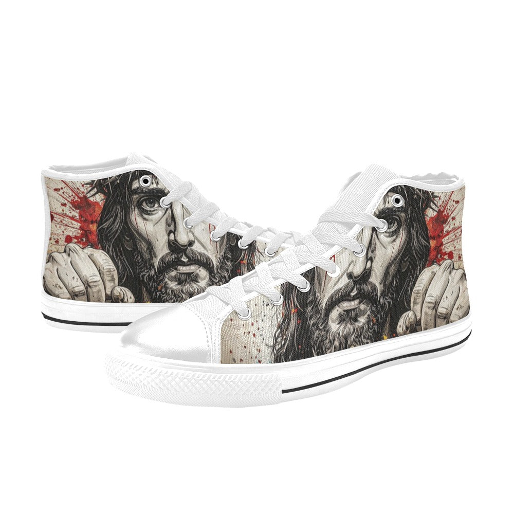 WOMEN'S Jesus_Ht_07 High Top Canvas Cottagecore Custom Shoes