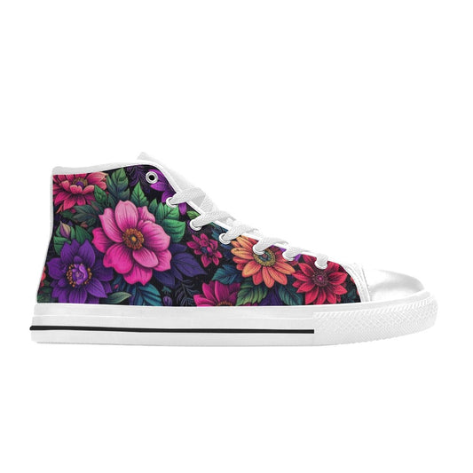 MEN'S Trippy Floral Chaos Men’S High Top Canvas Y2K Custom Sneakers