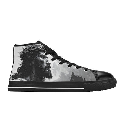 MEN'S Jesus_Ht_06 Men’S High Top Canvas Grunge Shoes