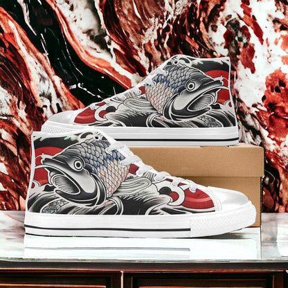 Cherry Blossom Dark Cosmic Custom MEN Bold Art - Freaky Shoes | Custom Art Sneakers