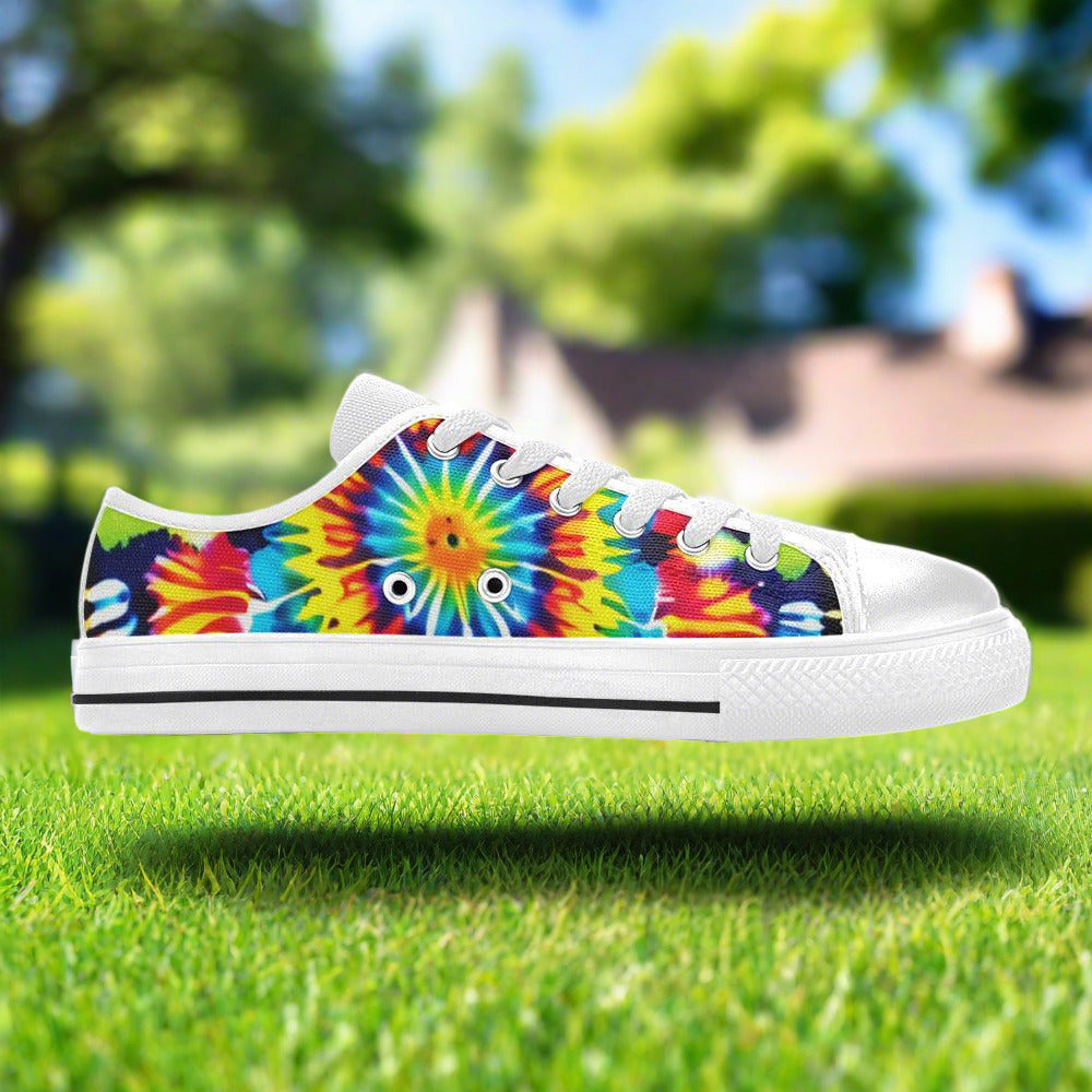 Butterfly Rainbow Green Emerald Unique MEN Bold Art - Freaky Shoes | Custom Art Sneakers