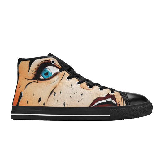 MEN'S Cc Pop Art 3 High Top Canvas Dark Academia Sneakers
