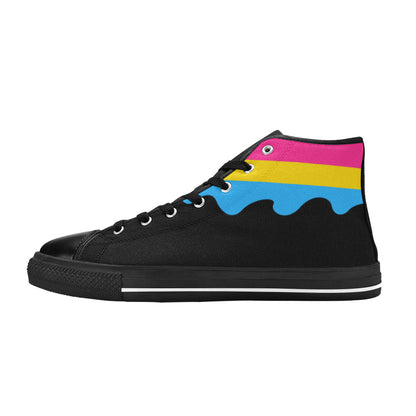 MEN'S Pansexual Flag 4 Pride LGBT High Top Canvas Custom Shoes