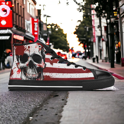 Patriotic Flag Skull Men - Freaky Shoes®