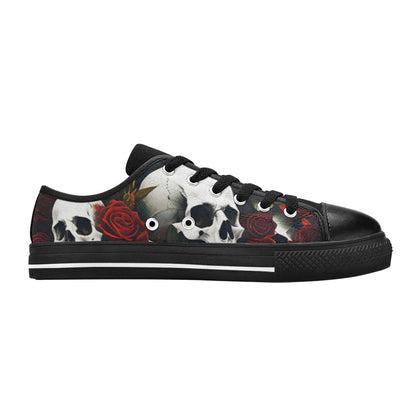 MEN'S Rose Skulls Dark 6 Canvas Y2K Shoes
