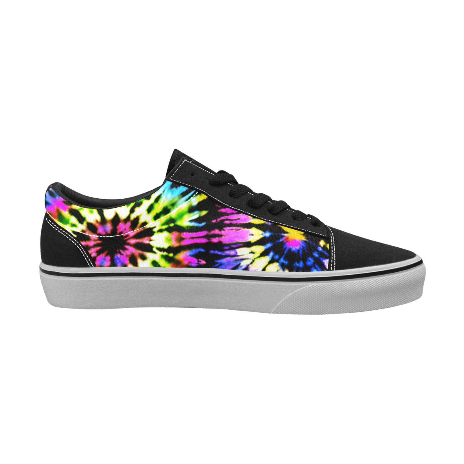 MEN'S Tie Dye Art 12 Low Top Skateboarding Grunge Custom Shoes