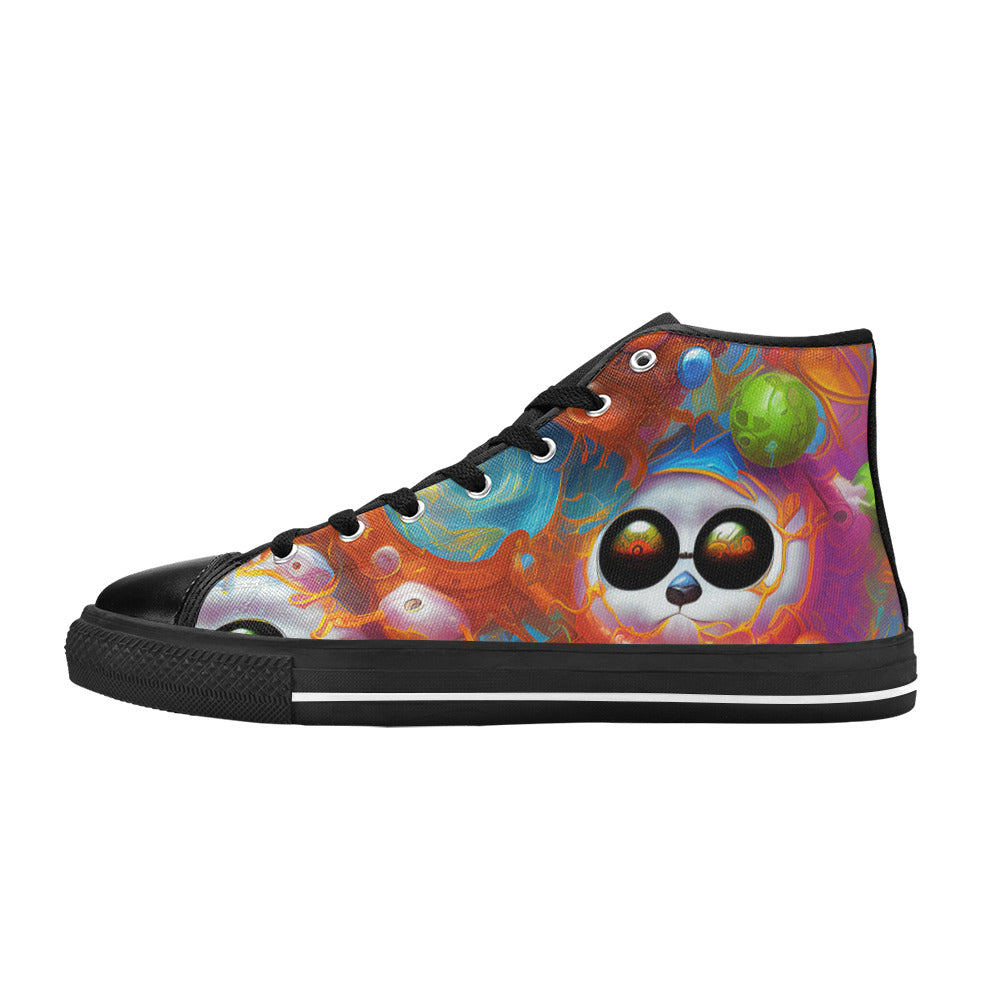 WOMEN'S Crazy Illustrations High Top Canvas Neon Fantasy Custom Sneakers