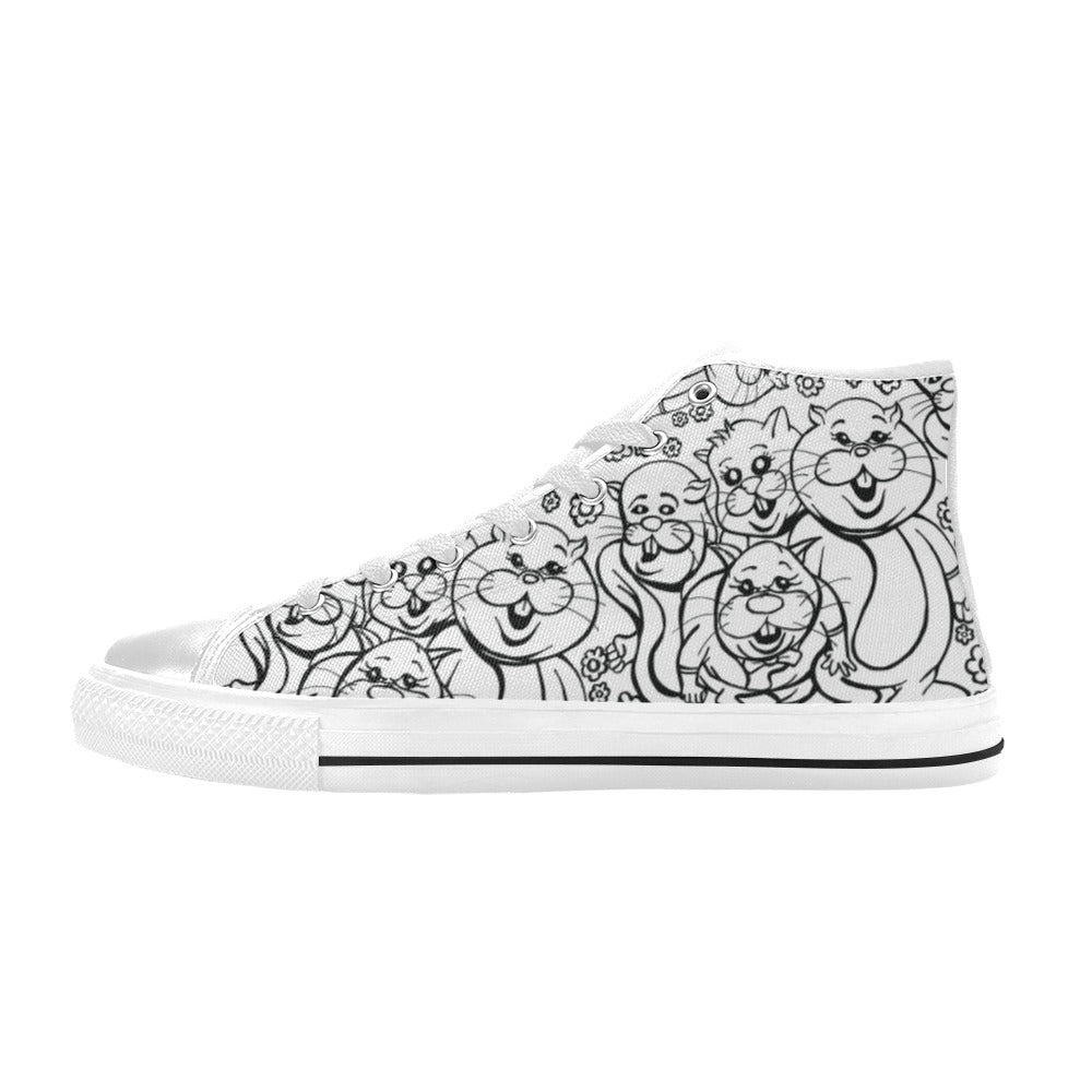 MEN'S Rabbits Monster Art Pen High Top Canvas Y2K Sneakers