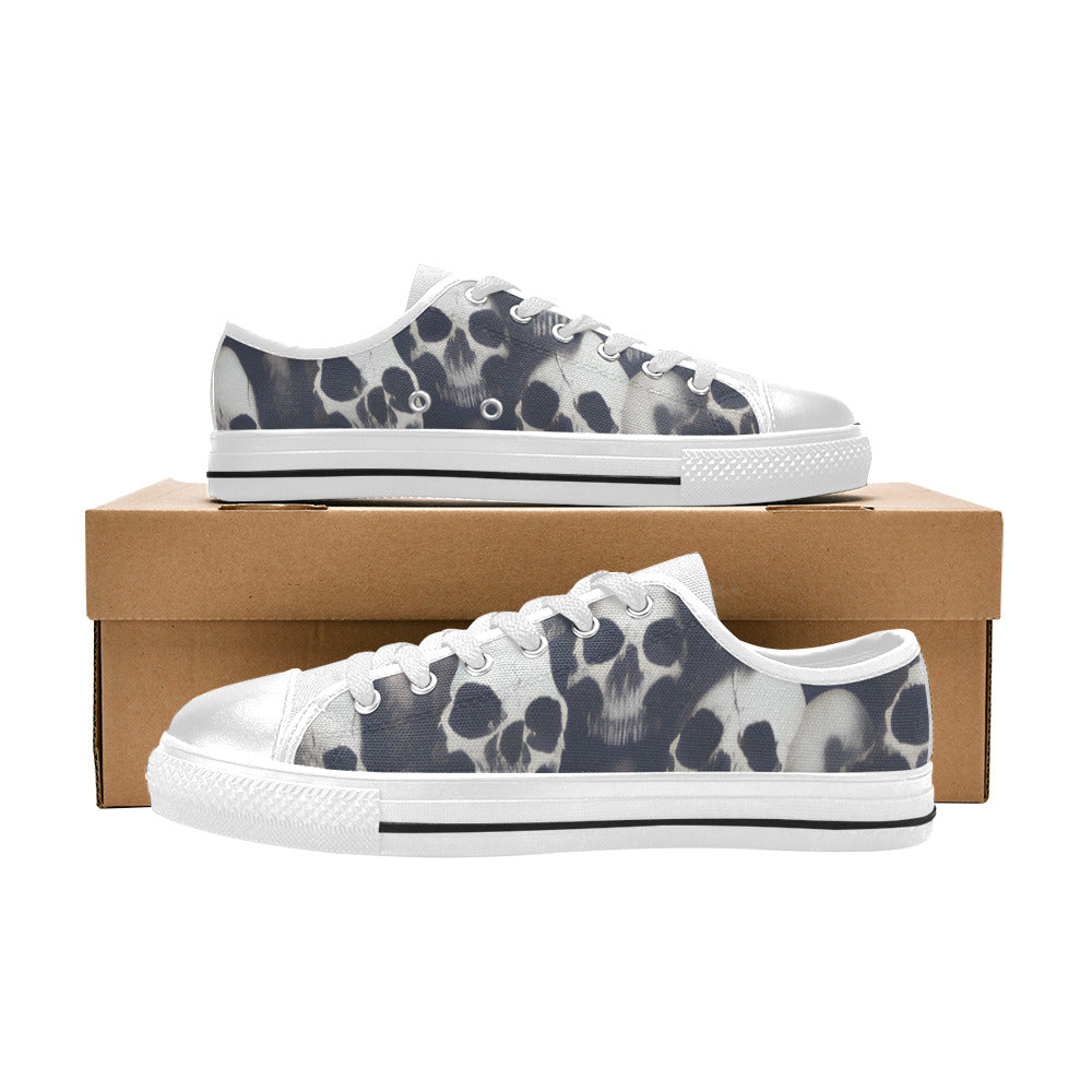 MEN'S Cc Skulls Greyscale Style Canvas Neon Fantasy Sneakers
