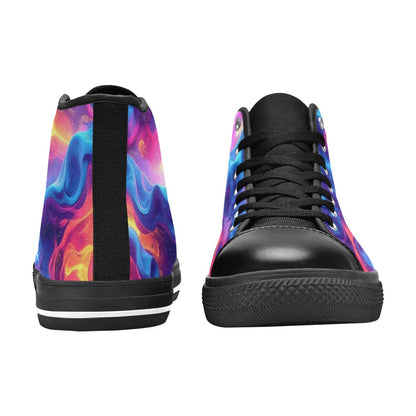 WOMEN'S Ethereal Camo Design 2 High Top Canvas Vivid Shoes