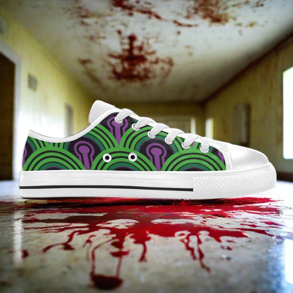 Viking White Gold Custom WOMEN Bold Art - Freaky Shoes | Custom Art Sneakers