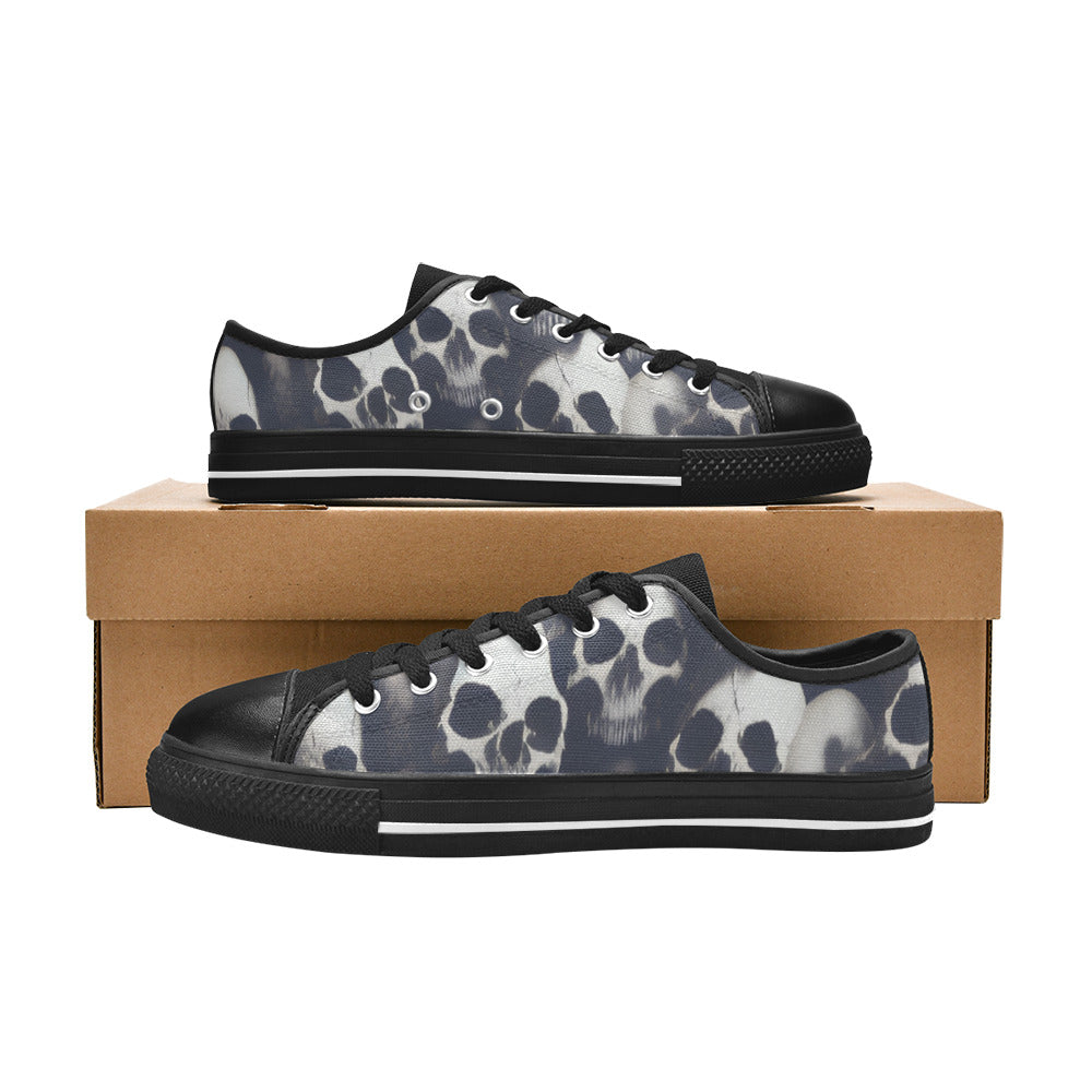 MEN'S Cc Skulls Greyscale Style Canvas Surreal Sneakers