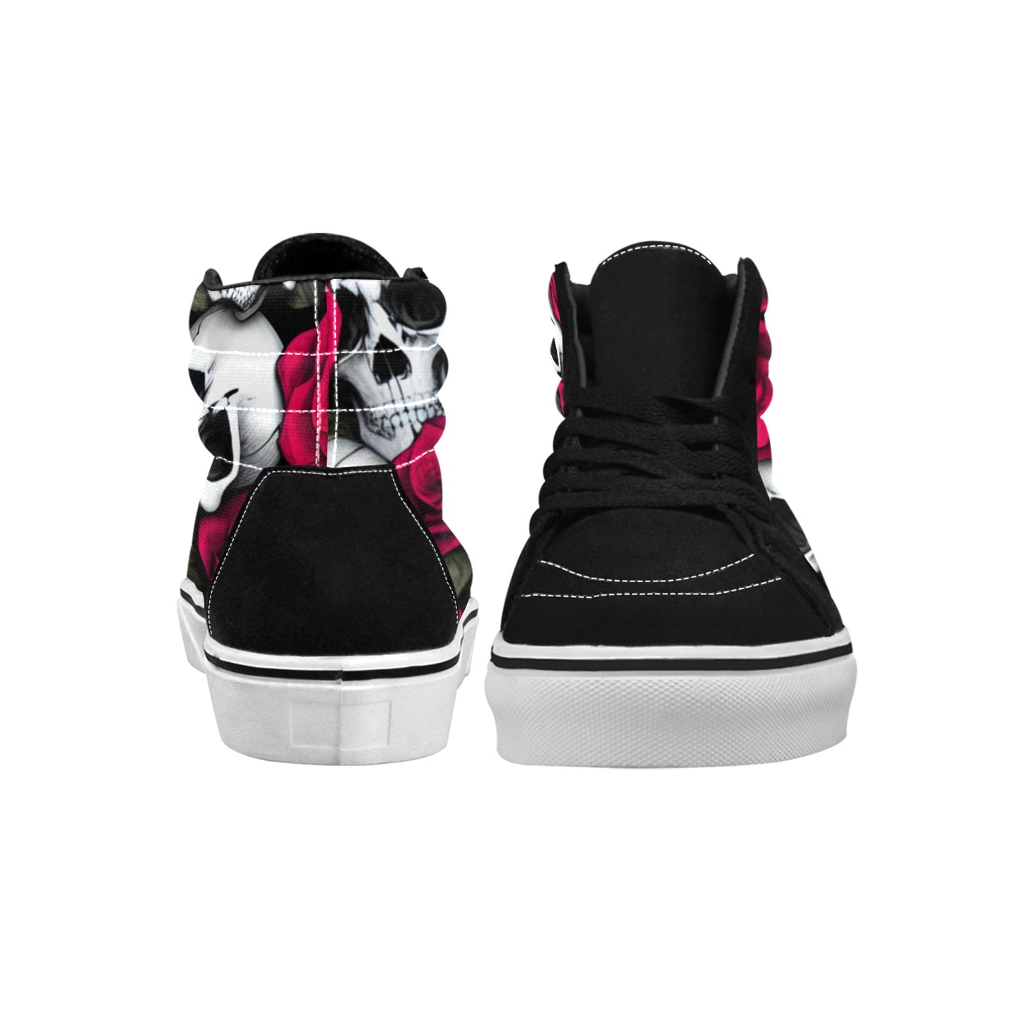 WOMEN'S Skulls & Roses High Top Skateboarding Aesthetic Custom Shoes