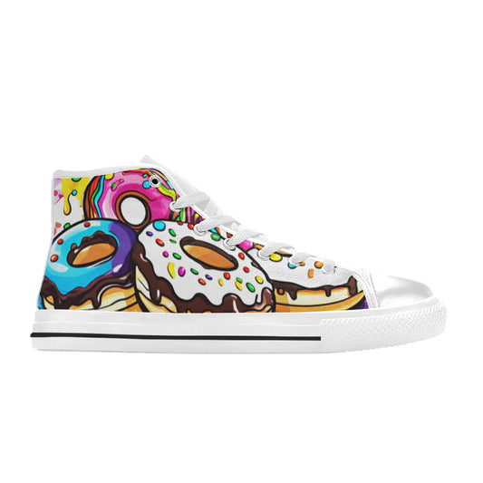 WOMEN'S Dripping Frosting From Rainbow High Top Canvas Grunge Custom Sneakers