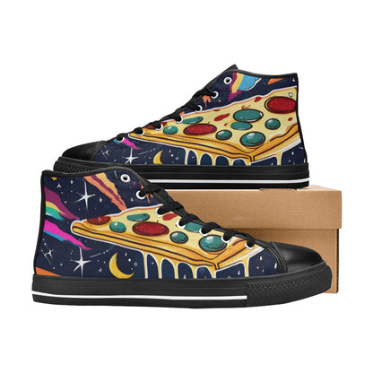MEN'S Pizza Space 4 Men’S High Top Canvas Dark Academia Custom Shoes