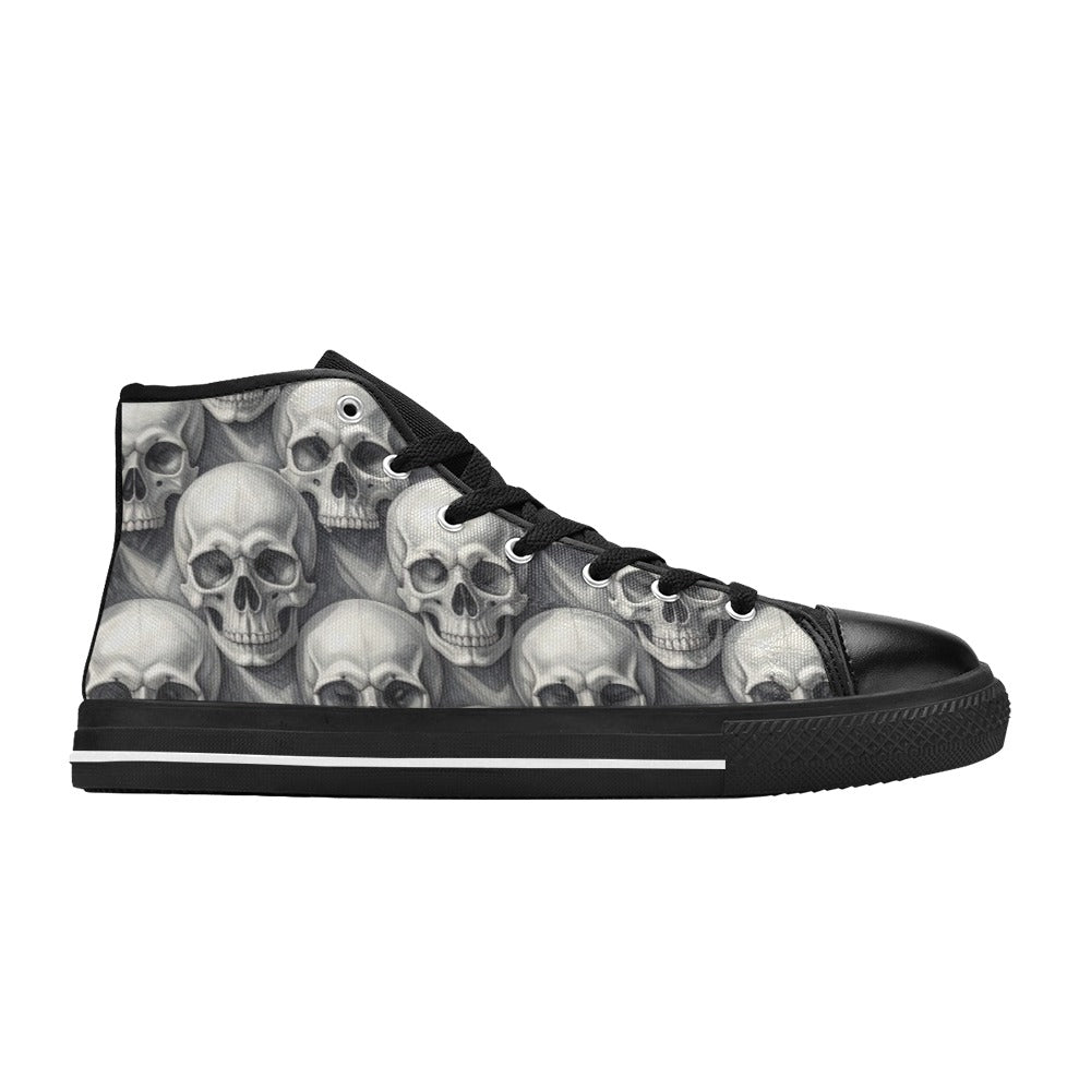 MEN'S Hyper Realistic Skull High Top Canvas Y2K Custom Sneakers